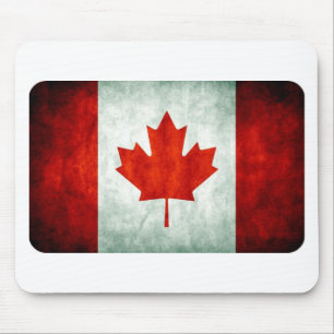 Distressed Canada Flag Mouse Mat