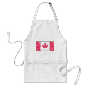 Distressed Canadian Flag Standard Apron