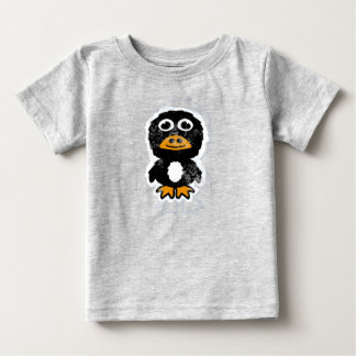 Distressed Cartoon Penguin 3 Baby T-Shirt