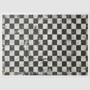 Distressed Chequered  Tissue Paper
