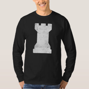 Distressed Chess Piece White Rook White Chess Cast T-Shirt