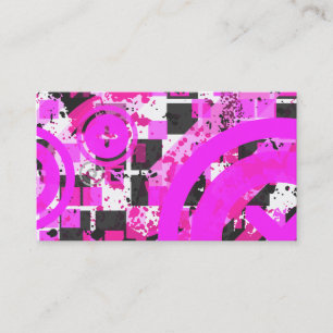 distressed chex business card