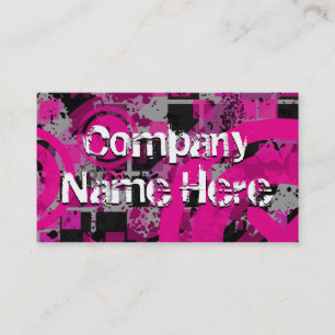 distressed chex business card