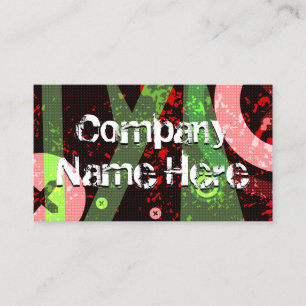 distressed chex business card