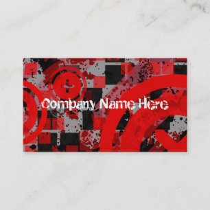 distressed chex business card