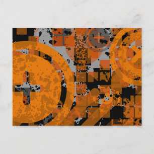 distressed chex : postcard