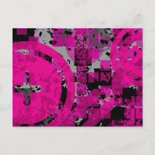 distressed chex : postcard