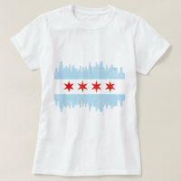 Distressed Chicago Skyline Flag