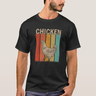 Distressed Chicken  Men Women Kid Cute Chicken Ret T-Shirt