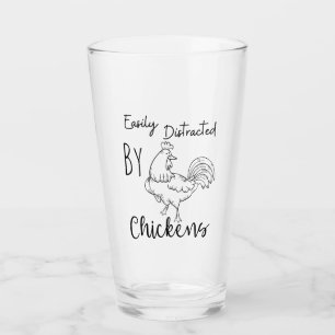 Distressed chickens glass
