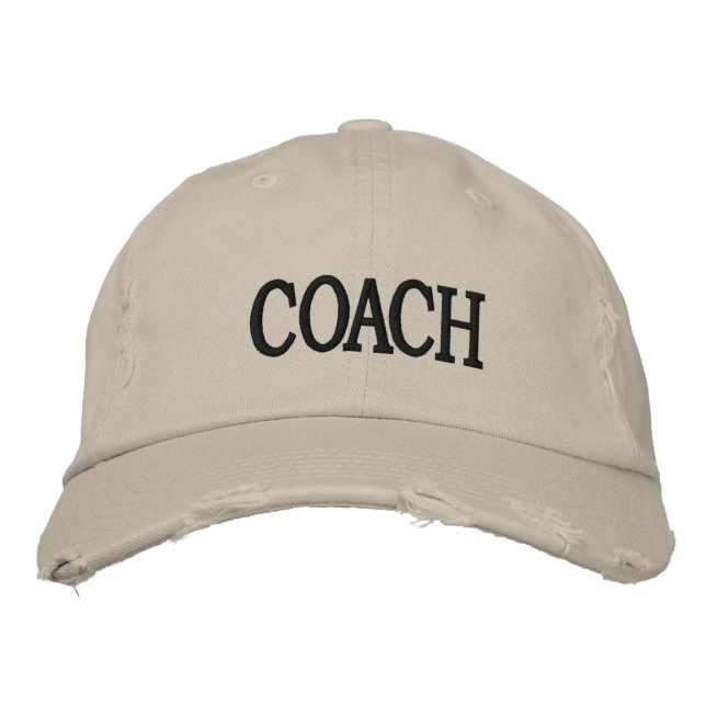 Distressed Chino Twill Coach Cap (Front)