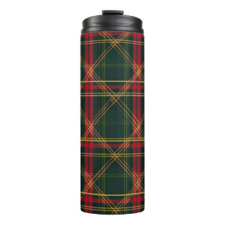 DISTRESSED CHRISTMAS RED & GREEN PLAIDS THERMAL TUMBLER