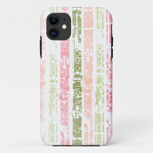 Distressed Clarinet Case-Mate iPhone Case (Back)