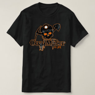 DISTRESSED COAL MINER SKULL T-Shirt