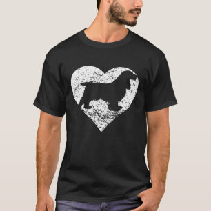 Distressed Cocker Spaniel Heart Dog Owner Graphic T-Shirt