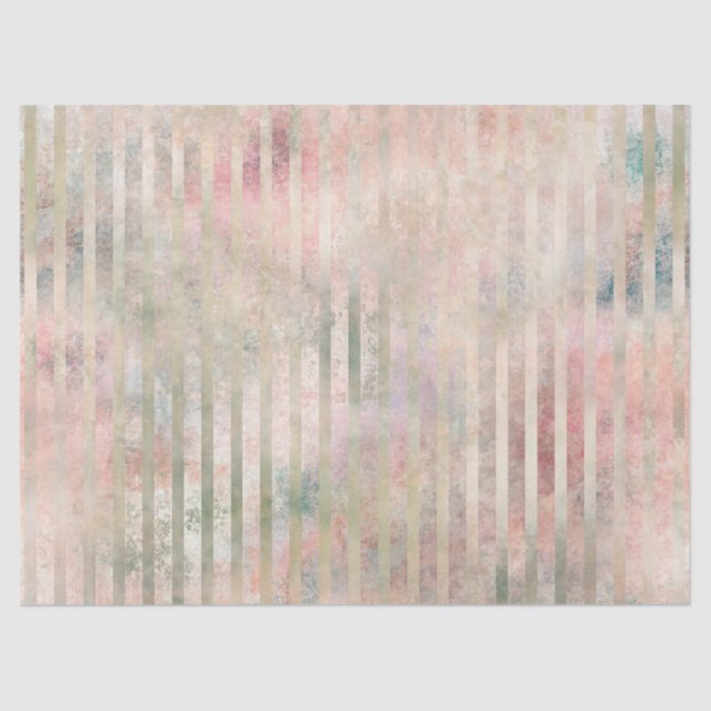 Distressed Colourful Striped Pattern Decoupage Tissue Paper (Front)