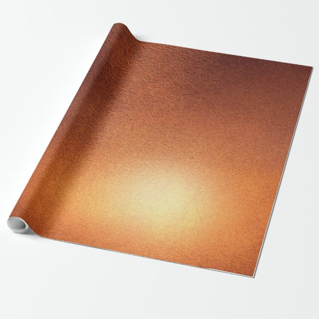 Distressed Copper Metallic Texture 21 Wrapping Paper (Unrolled)