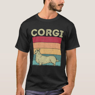Distressed Corgi Dog  Boys Girls Retro Style Corgi T-Shirt