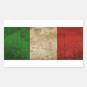 Distressed Country Flags Italy Rectangular Sticker
