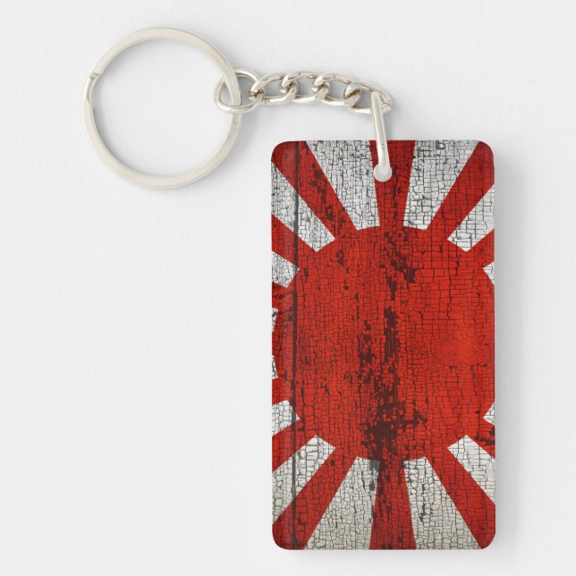 Distressed Country Flags | Japan Key Ring (Front)