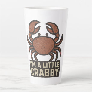 Distressed Crab – Vintage “I’m a Little Crabby” Latte Mug