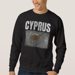 Distressed Cyprus Flag Graphic For Men Women Cypri Sweatshirt
