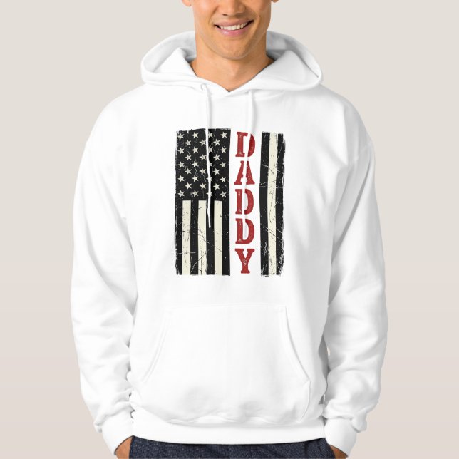 Distressed Daddy American Flag Shirt Design_1 (Front)