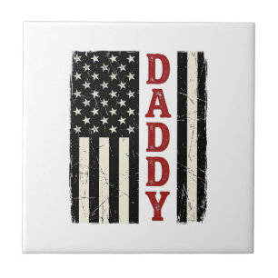 Distressed Daddy American Flag Shirt Design_1 Tile