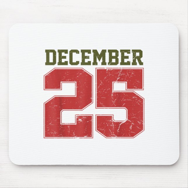 Distressed December 25  Mouse Mat (Front)