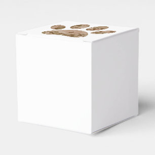 Distressed Desert Camo Dog Paw Print Favour Box