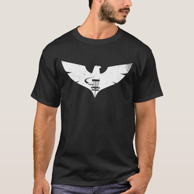 Distressed Discgolf Eagle Birdie  Disc Golf Sports T-Shirt (Front)