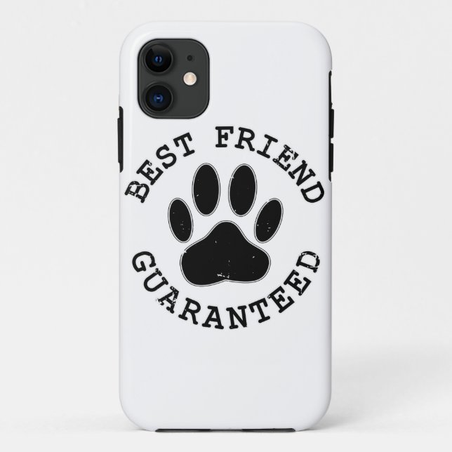 Distressed Dog Paw Best Friend Guaranteed Case-Mate iPhone Case (Back)