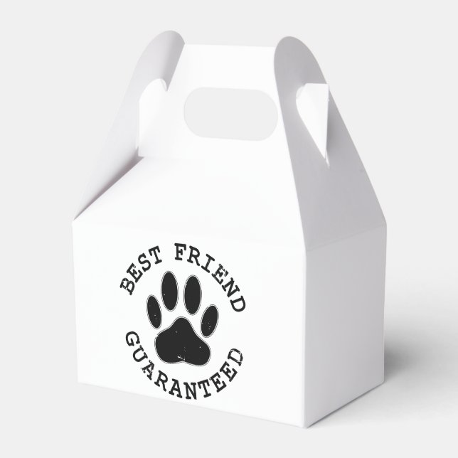 Distressed Dog Paw Best Friend Guaranteed Favour Box (Front Side)