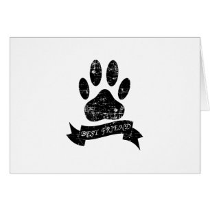 Distressed Dog Paw With Ribbon