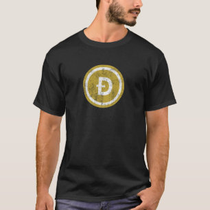 Distressed Dogecoin Logo - Coin Image T-shirt