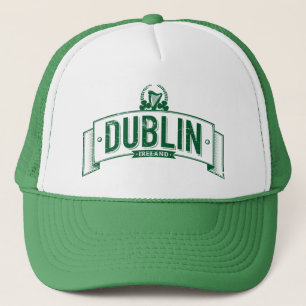 distressed Dublin banner Trucker Hat