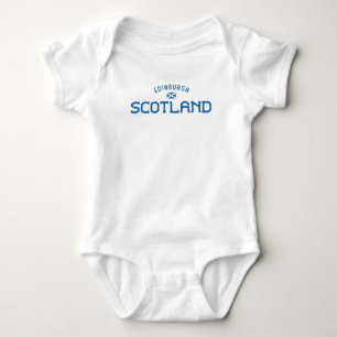 Distressed Edinburgh Scotland Baby Bodysuit