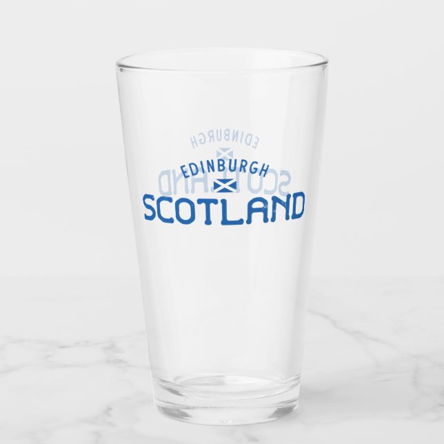 Distressed Edinburgh Scotland Glass (Front)