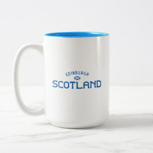 Distressed Edinburgh Scotland Two-Tone Coffee Mug