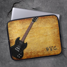 Distressed Electric Guitar Monogrammed