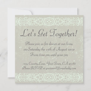 Distressed Elegance Dinner Party Invitation