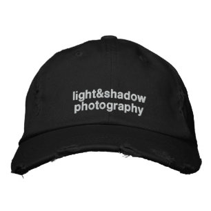 Distressed Embroidered Cap - Dark