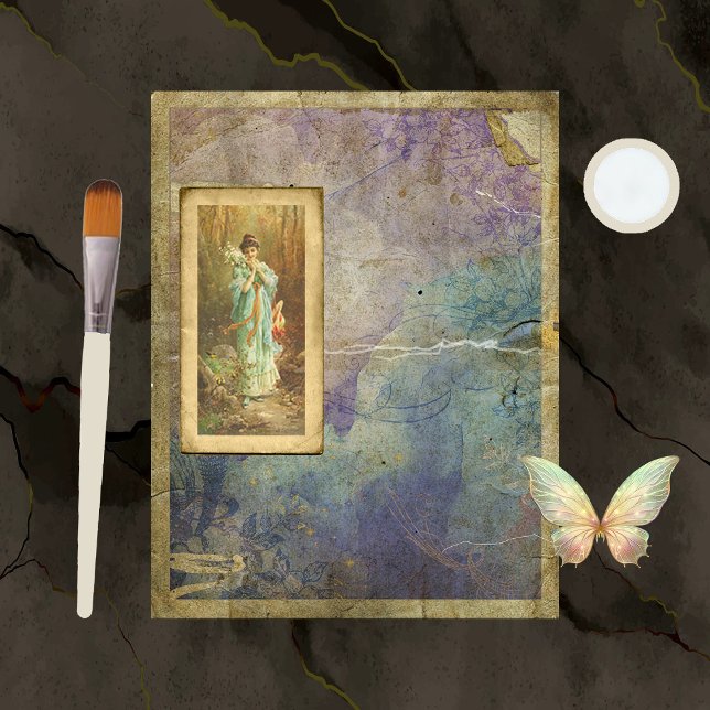 Distressed Enchanted Scrapbook Paper (Creator Uploaded)