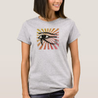 Distressed Eye Of Horus Egyptian Symbol Retro Sun