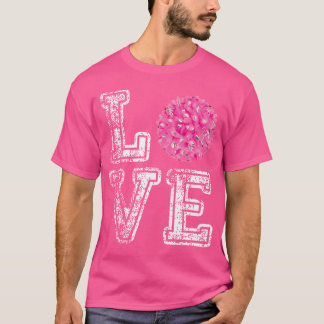 Distressed Faded Collegiate I Love Cheerleading Fa T-Shirt