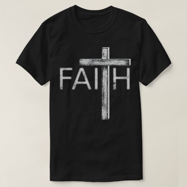 Distressed Faith Christian Apparel  T-Shirt (Design Front)