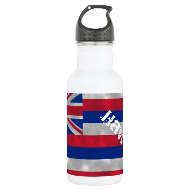 Distressed Flag Hawaii 532 Ml Water Bottle (Front)