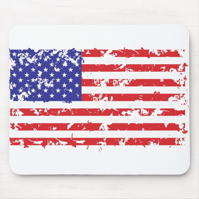 Distressed-Flag-Horizontal Mouse Mat (Front)