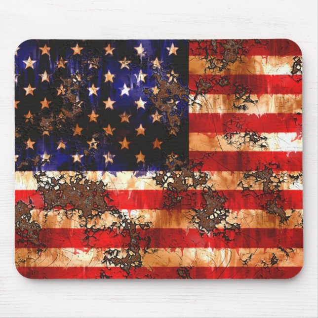 Distressed Flag Mouse Mat (Front)