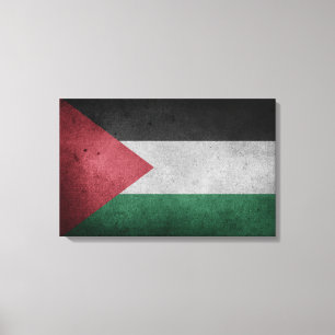 Distressed Flag of Palestine Canvas Print
